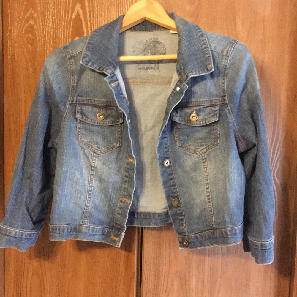 Crop jean jacket